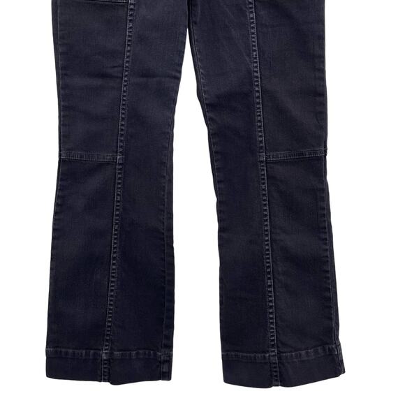 ULLA JOHNSON Ellis Jeans Charcoal Size 2 Black Gray Denim High Rise Kick Flare - Picture 6 of 16